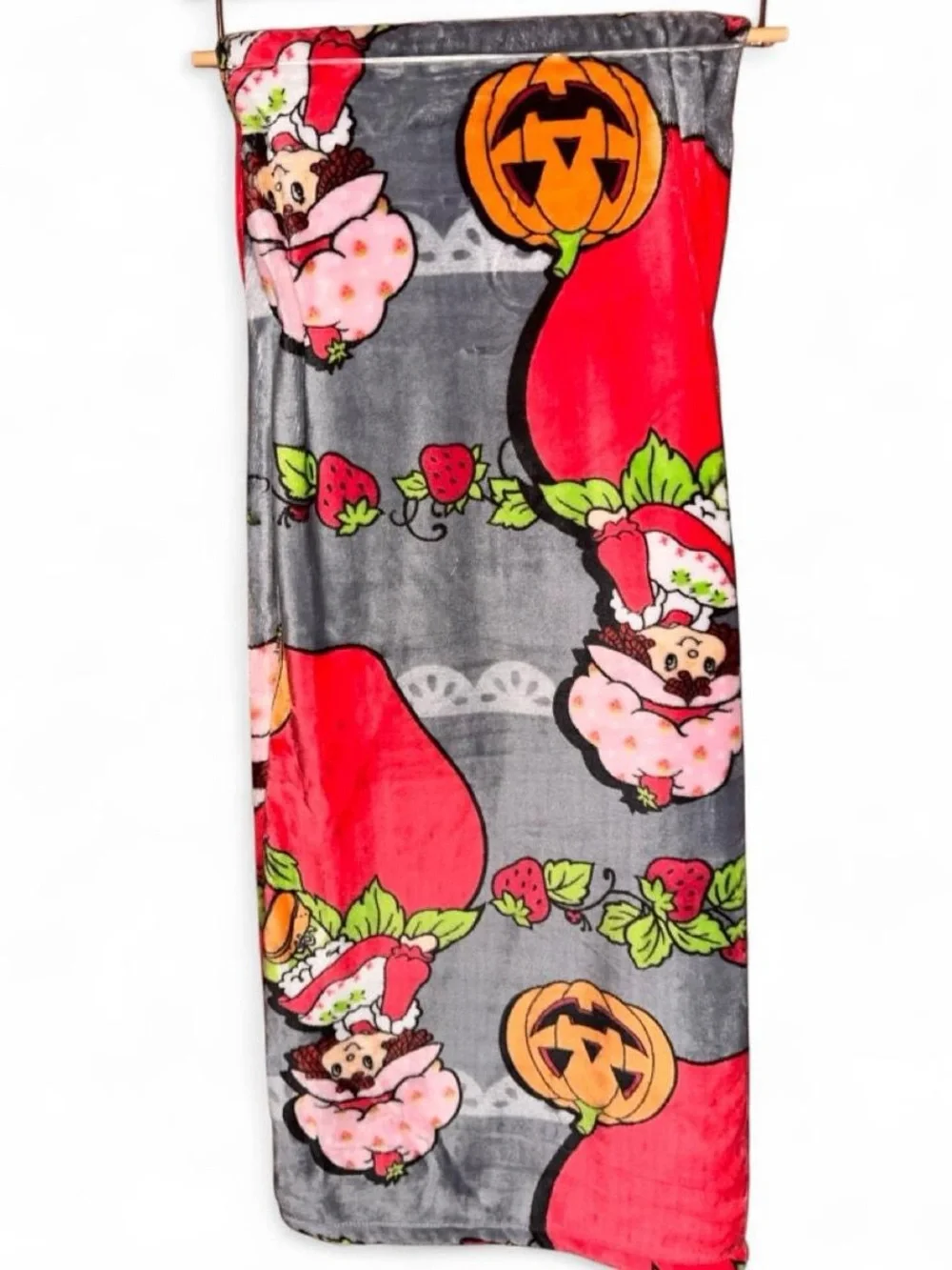 Strawberry Shortcake Halloween Plush Throw Blanket